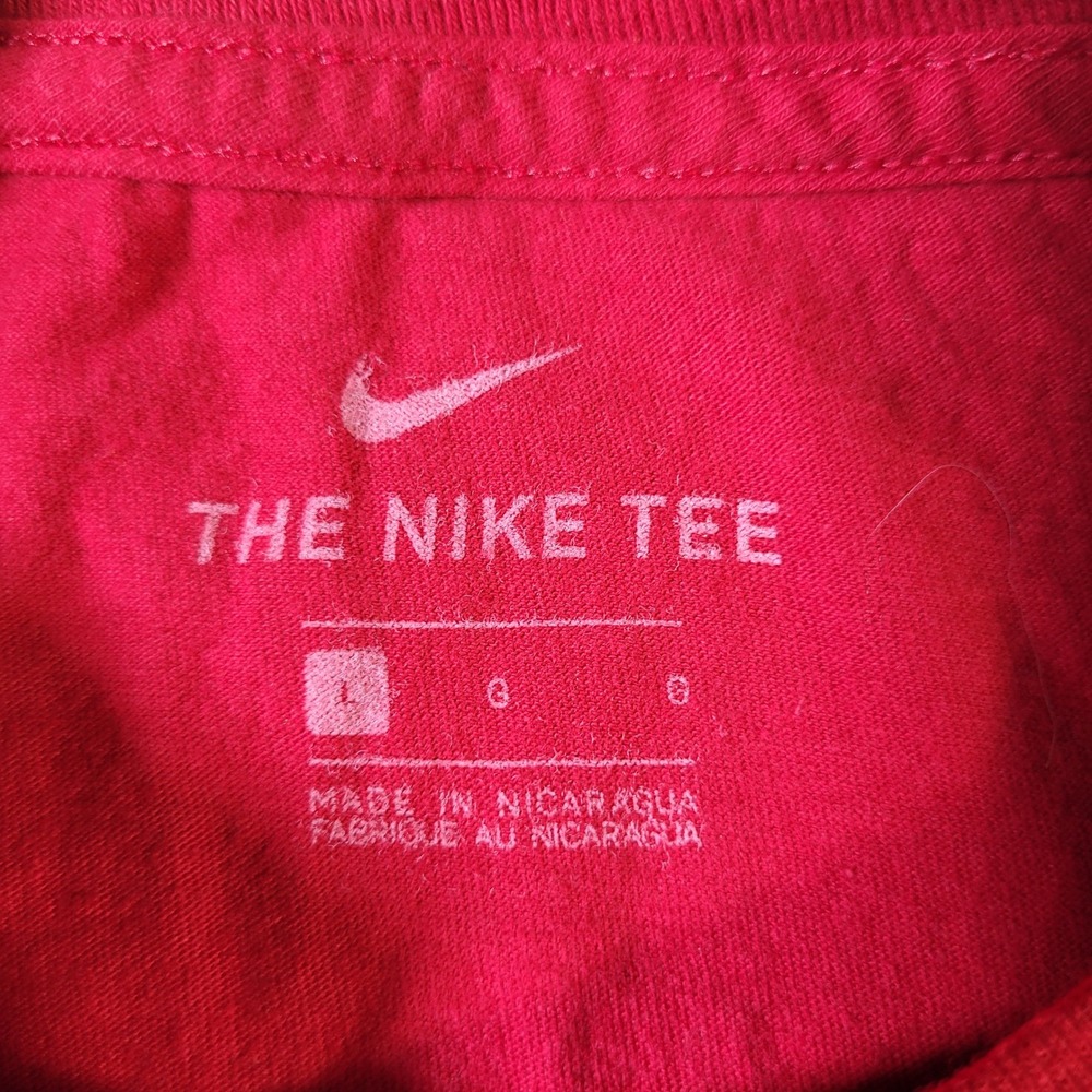 New York Giants Tshirt Mens Large Red Nike Big Blue Statue of Liberty Logo - Picture 7 of 10
